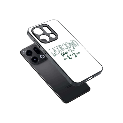 Lake Como sleek oppo find x9 cover with tempered glass back and TPU edges