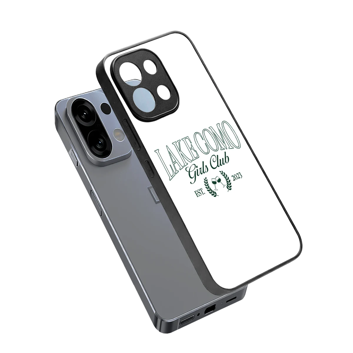 Lake Como sleek oppo k13 5g cover with tempered glass back and TPU edges