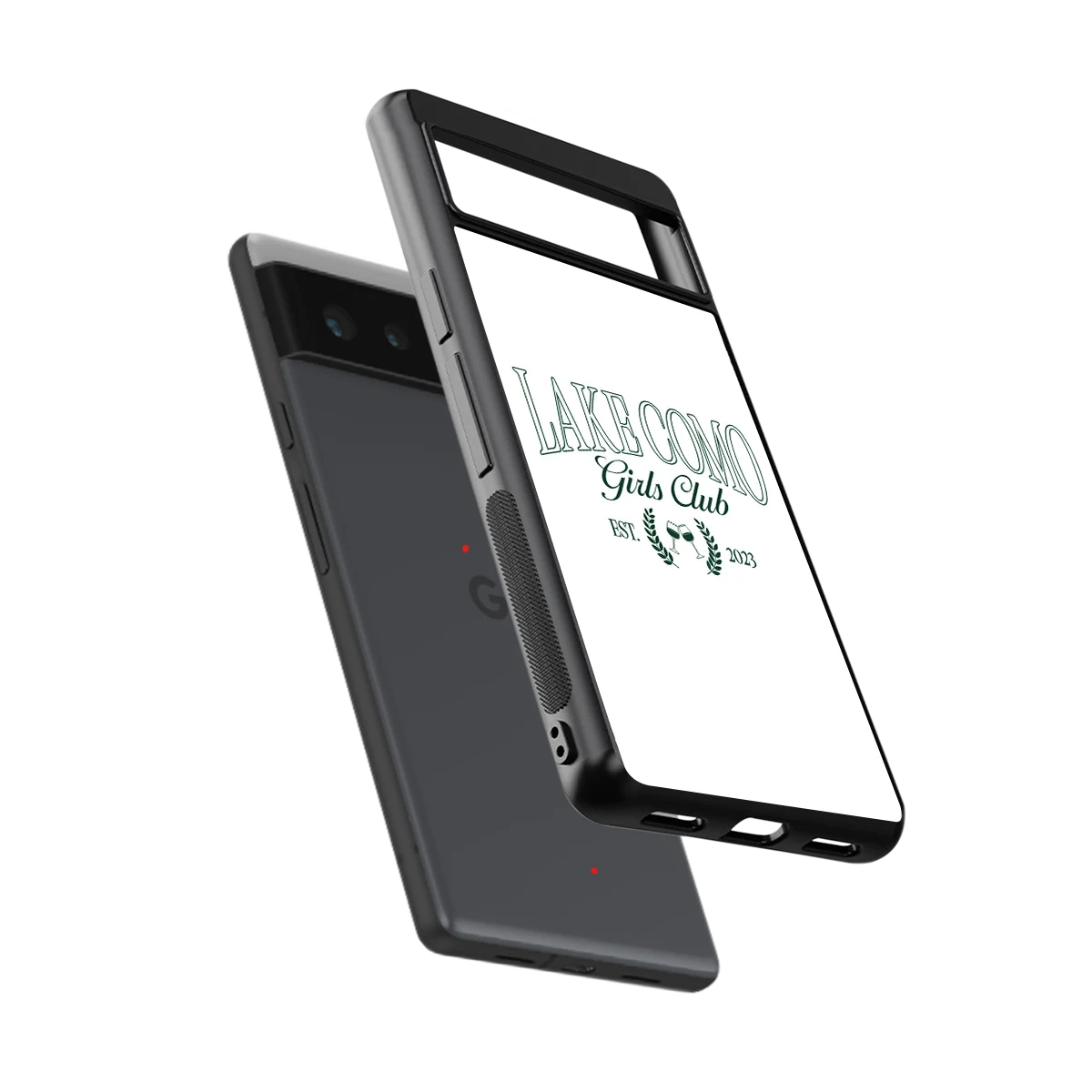 Lake Como sleek google pixel 6 cover with tempered glass back and TPU edges