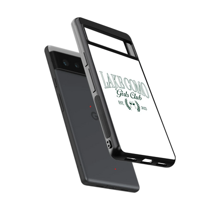 Lake Como sleek google pixel 6 cover with tempered glass back and TPU edges
