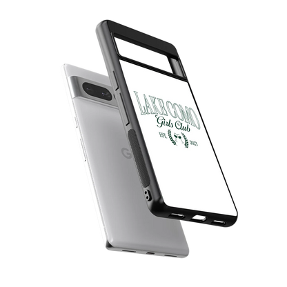 Lake Como sleek google pixel 7 pro cover with tempered glass back and TPU edges