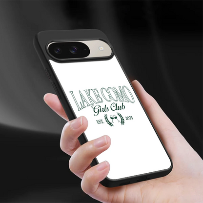 Lake Como sleek google pixel 9 cover with tempered glass back and TPU edges
