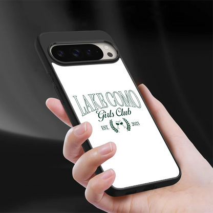 Lake Como sleek google pixel 9 pro xl cover with tempered glass back and TPU edges