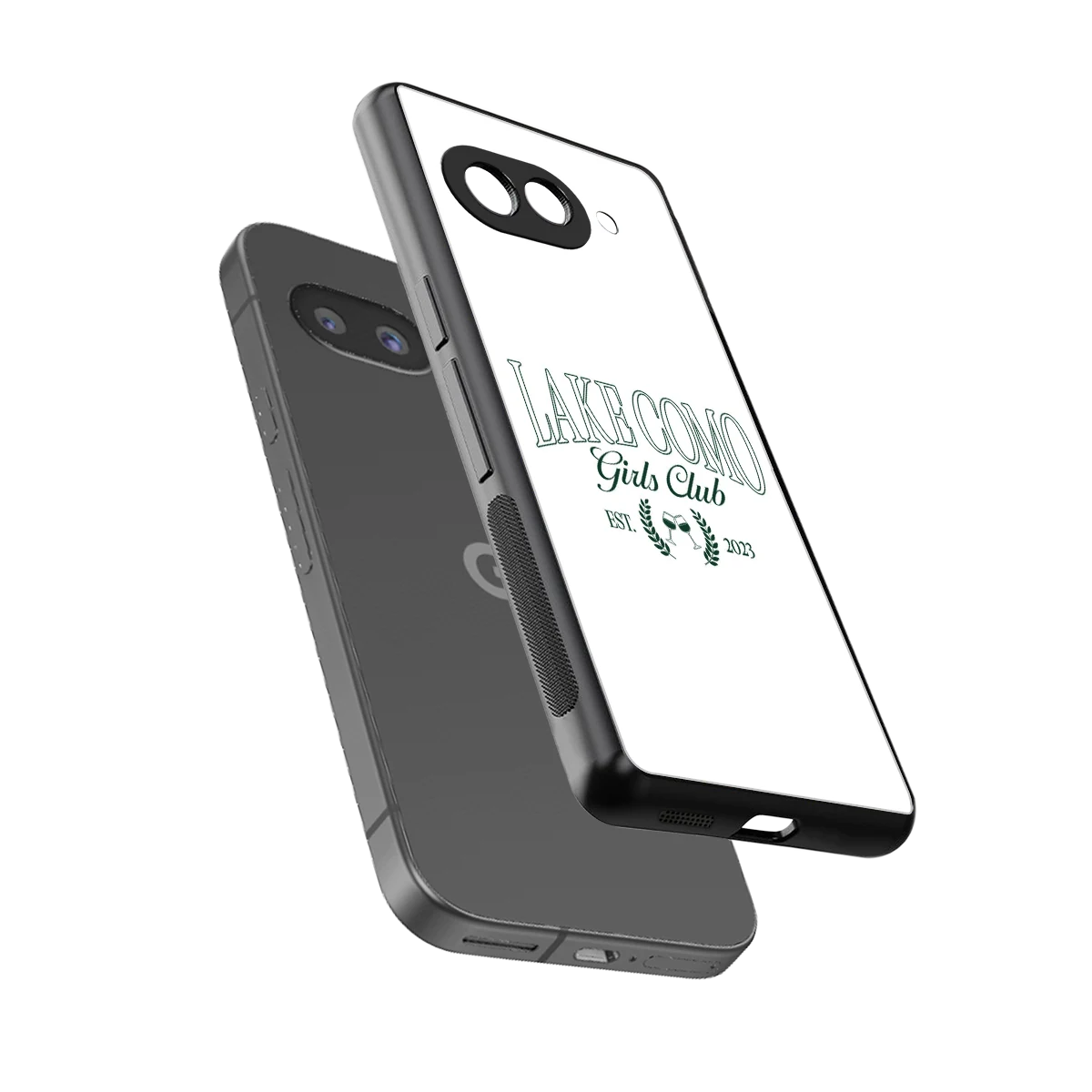 Lake Como sleek google pixel 10a cover with tempered glass back and TPU edges