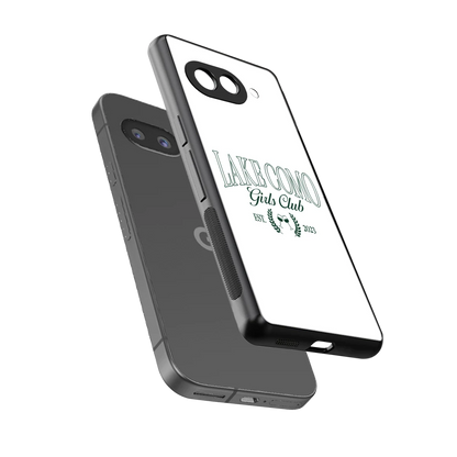 Lake Como sleek google pixel 10a cover with tempered glass back and TPU edges