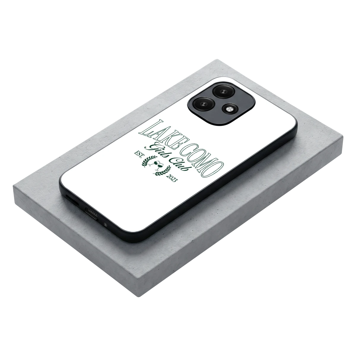 Lake Como stylish phone case for redmi 12 5g | glossy glass and slim fit