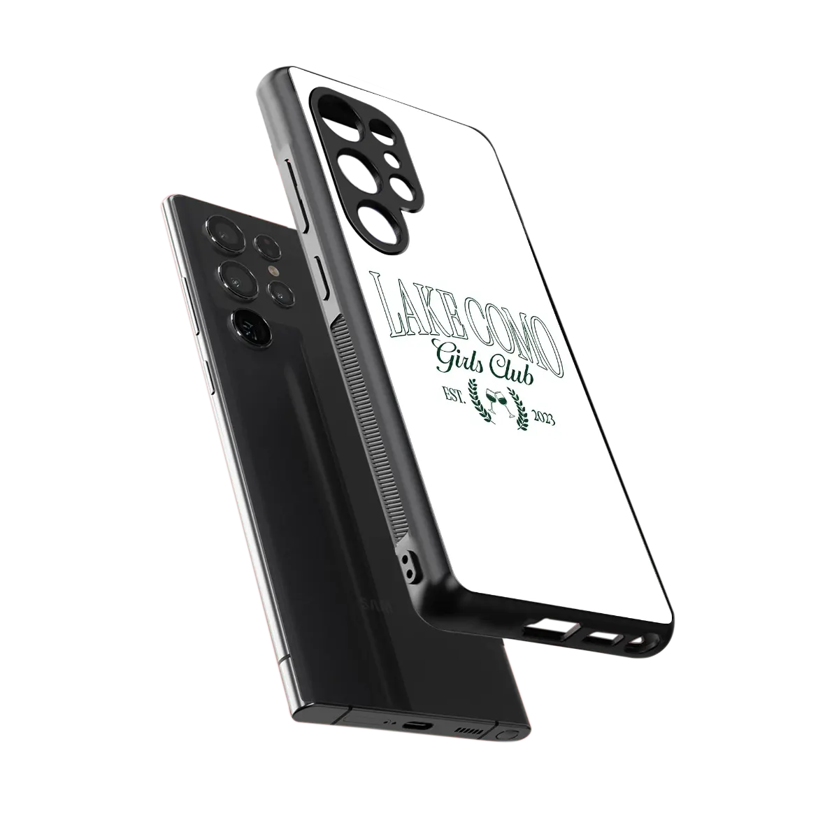 Lake Como sleek samsung galaxy s25 ultra cover with tempered glass back and TPU edges