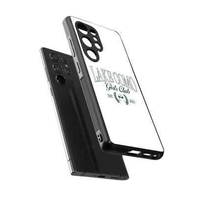 Lake Como sleek samsung galaxy s25 ultra cover with tempered glass back and TPU edges