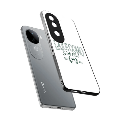 Lake Como sleek vivo v40e cover with tempered glass back and TPU edges