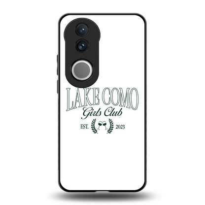 Lake Como back phone cover | glass case for vivo v50