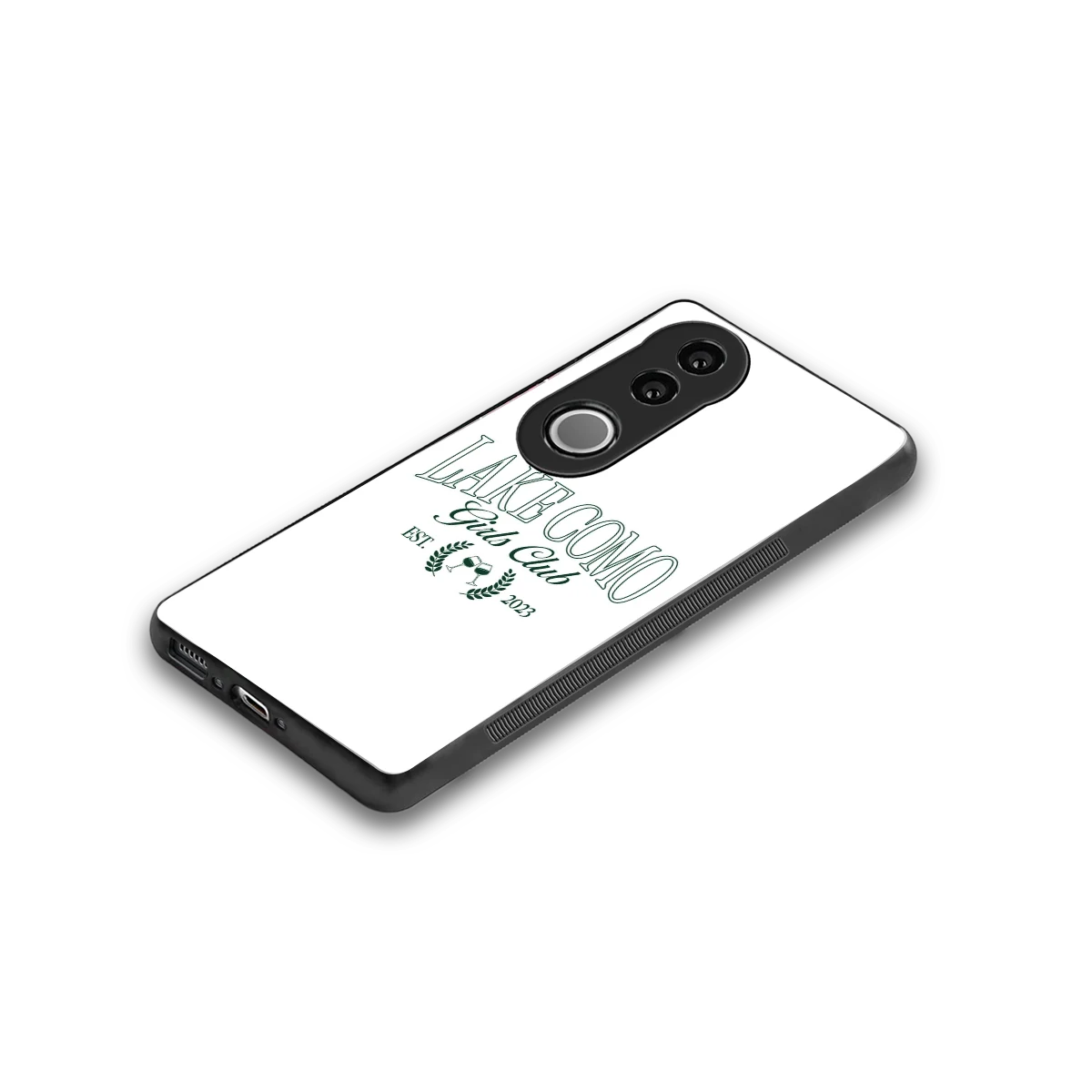Lake Como stylish phone case for vivo v50 | glossy glass and slim fit