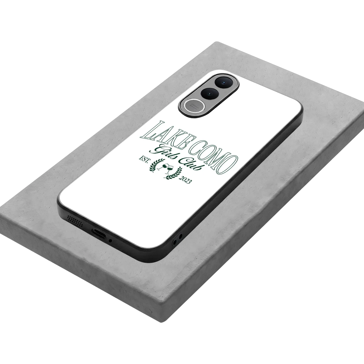 Lake Como stylish phone case for vivo v70 fe | glossy glass and slim fit