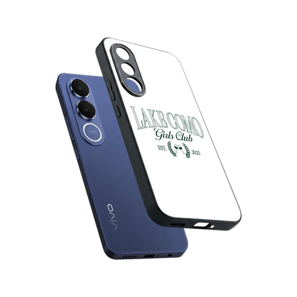 Lake Como sleek vivo v70 fe cover with tempered glass back and TPU edges