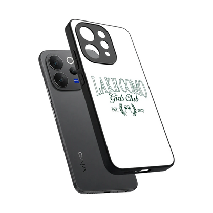 Lake Como sleek vivo v70 cover with tempered glass back and TPU edges