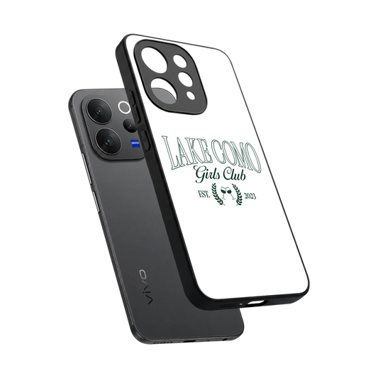 Lake Como sleek vivo v70 cover with tempered glass back and TPU edges