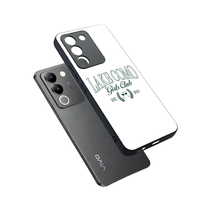 Lake Como sleek vivo y200 5g cover with tempered glass back and TPU edges