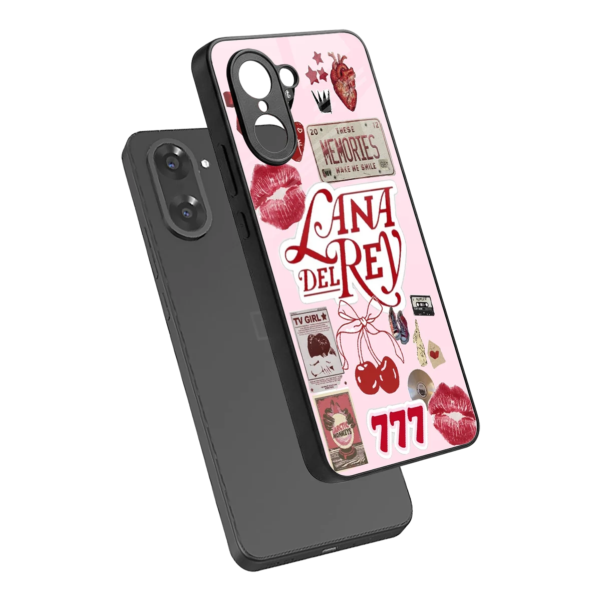 Lana Del Rey Collage sleek oneplus nord ce5 5g cover with tempered glass back and TPU edges