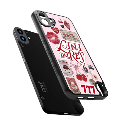 Lana Del Rey Collage sleek cmf nothing phone 1 cover with tempered glass back and TPU edges