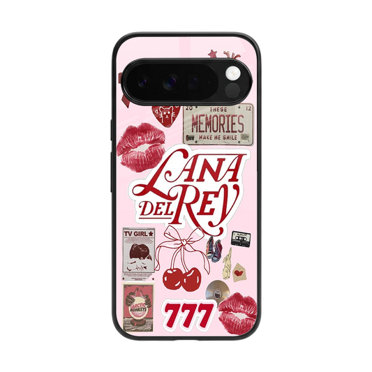 Lana Del Rey Collage back phone cover | glass case for google pixel 10 pro xl
