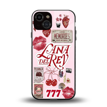Lana Del Rey Collage back phone cover | glass case for iphone 14