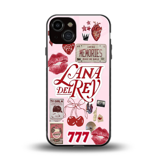 Lana Del Rey Collage back phone cover | glass case for iphone 14