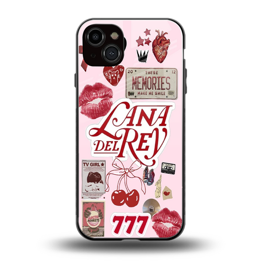 Lana Del Rey Collage back phone cover | glass case for iphone 14 plus