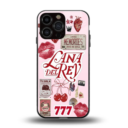 Lana Del Rey Collage back phone cover | glass case for iphone 15 pro max