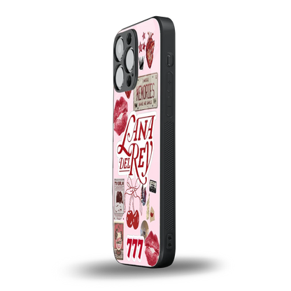 Lana Del Rey Collage iphone 15 pro max mobile cover | shockproof glass phone case