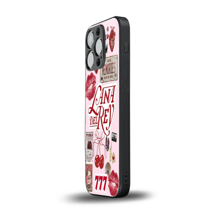 Lana Del Rey Collage iphone 15 pro mobile cover | shockproof glass phone case
