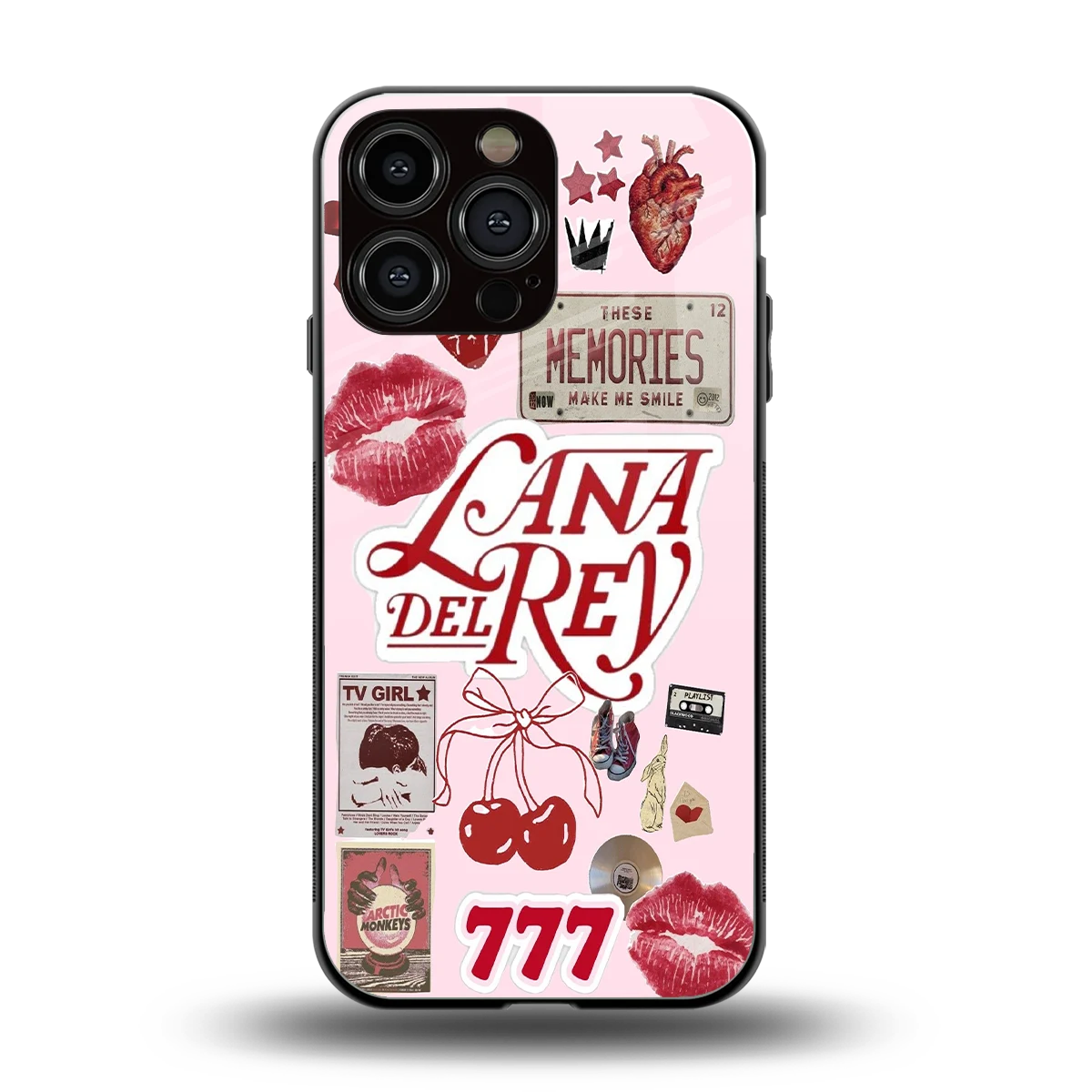 Lana Del Rey Collage back phone cover | glass case for iphone 16 pro max