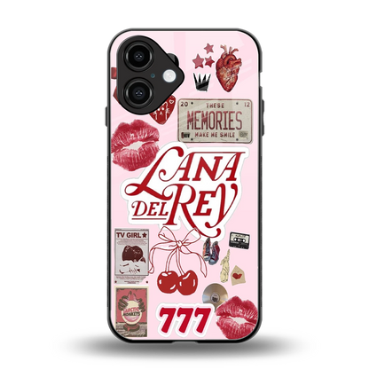 Lana Del Rey Collage back phone cover | glass case for iphone 16