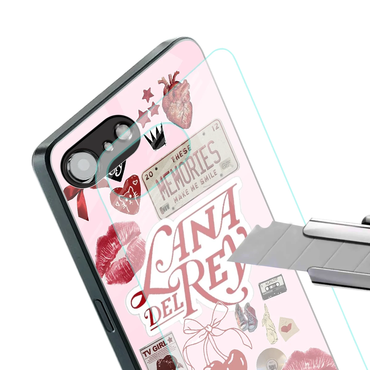 Lana Del Rey Collage stylish phone case for iphone 16e | glossy glass and slim fit