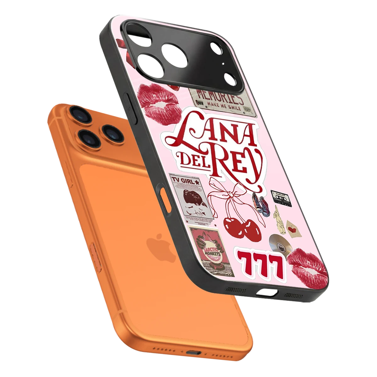 Lana Del Rey Collage sleek iphone 17 pro cover with tempered glass back and TPU edges