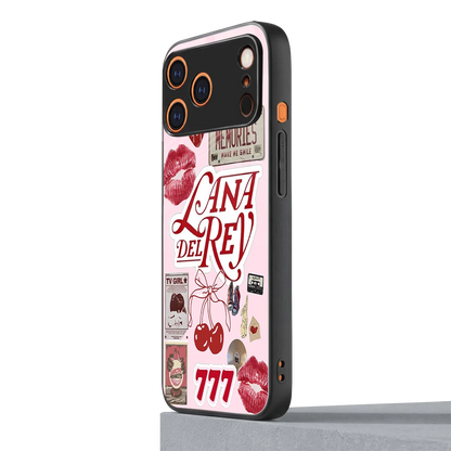 Lana Del Rey Collage iphone 17 pro mobile cover | shockproof glass phone case
