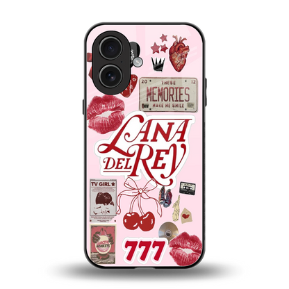 Lana Del Rey Collage back phone cover | glass case for iphone 17