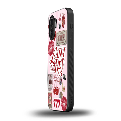 Lana Del Rey Collage iphone 17 mobile cover | shockproof glass phone case
