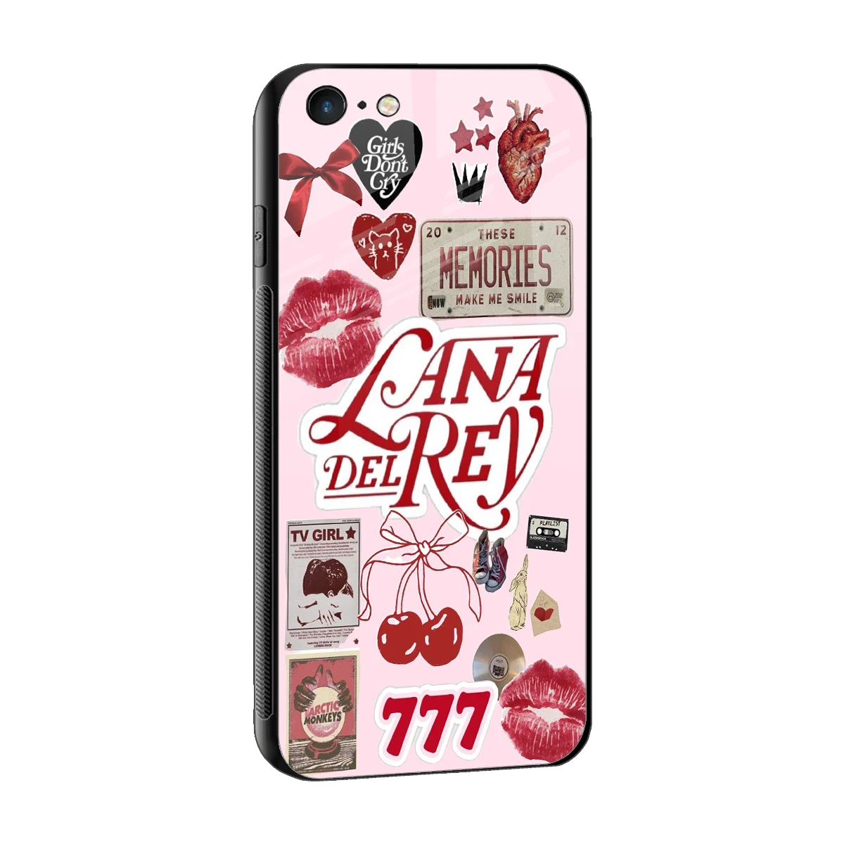 Lana Del Rey Collage sleek iphone 6 cover with tempered glass back and TPU edges