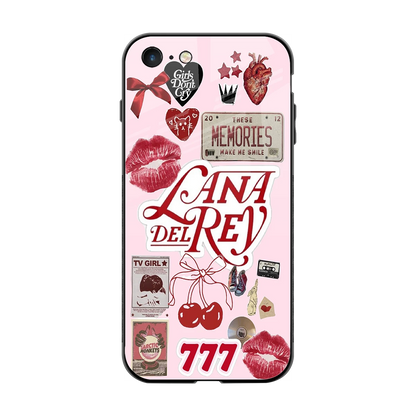Lana Del Rey Collage back phone cover | glass case for iphone 7