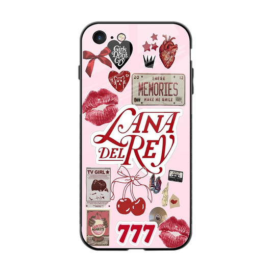 Lana Del Rey Collage back phone cover | glass case for iphone 7