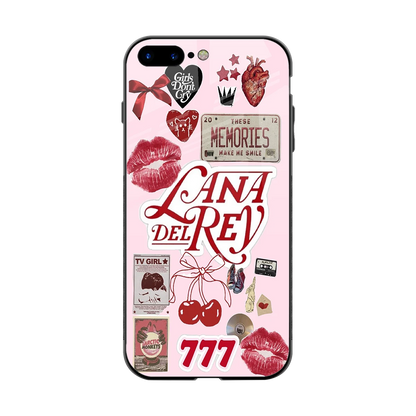 Lana Del Rey Collage back phone cover | glass case for iphone 8 plus