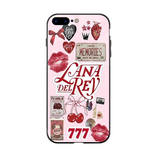 Lana Del Rey Collage back phone cover | glass case for iphone 8 plus