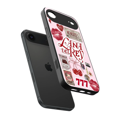 Lana Del Rey Collage sleek iphone air cover with tempered glass back and TPU edges