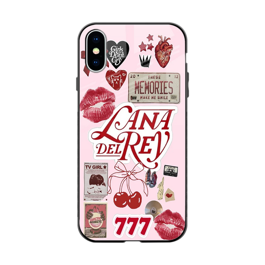 Lana Del Rey Collage back phone cover | glass case for iphone xs