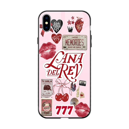 Lana Del Rey Collage back phone cover | glass case for iphone xs max