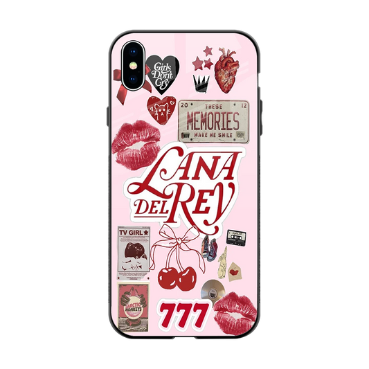 Lana Del Rey Collage back phone cover | glass case for iphone xs max