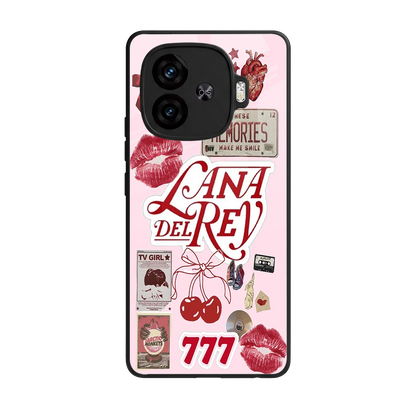 Lana Del Rey Collage back phone cover | glass case for iqoo neo 10r 5g