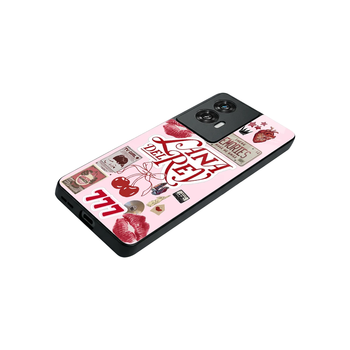 Lana Del Rey Collage stylish phone case for motorola edge 50 fusion | glossy glass and slim fit