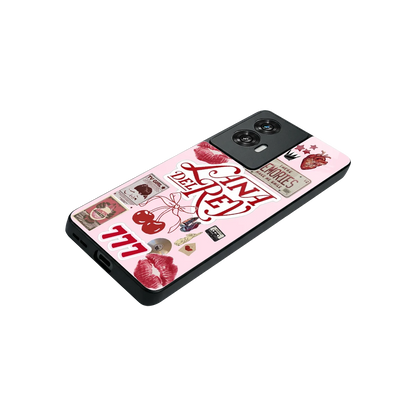 Lana Del Rey Collage stylish phone case for motorola edge 50 fusion | glossy glass and slim fit