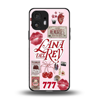 Lana Del Rey Collage back phone cover | glass case for nothing phone 2