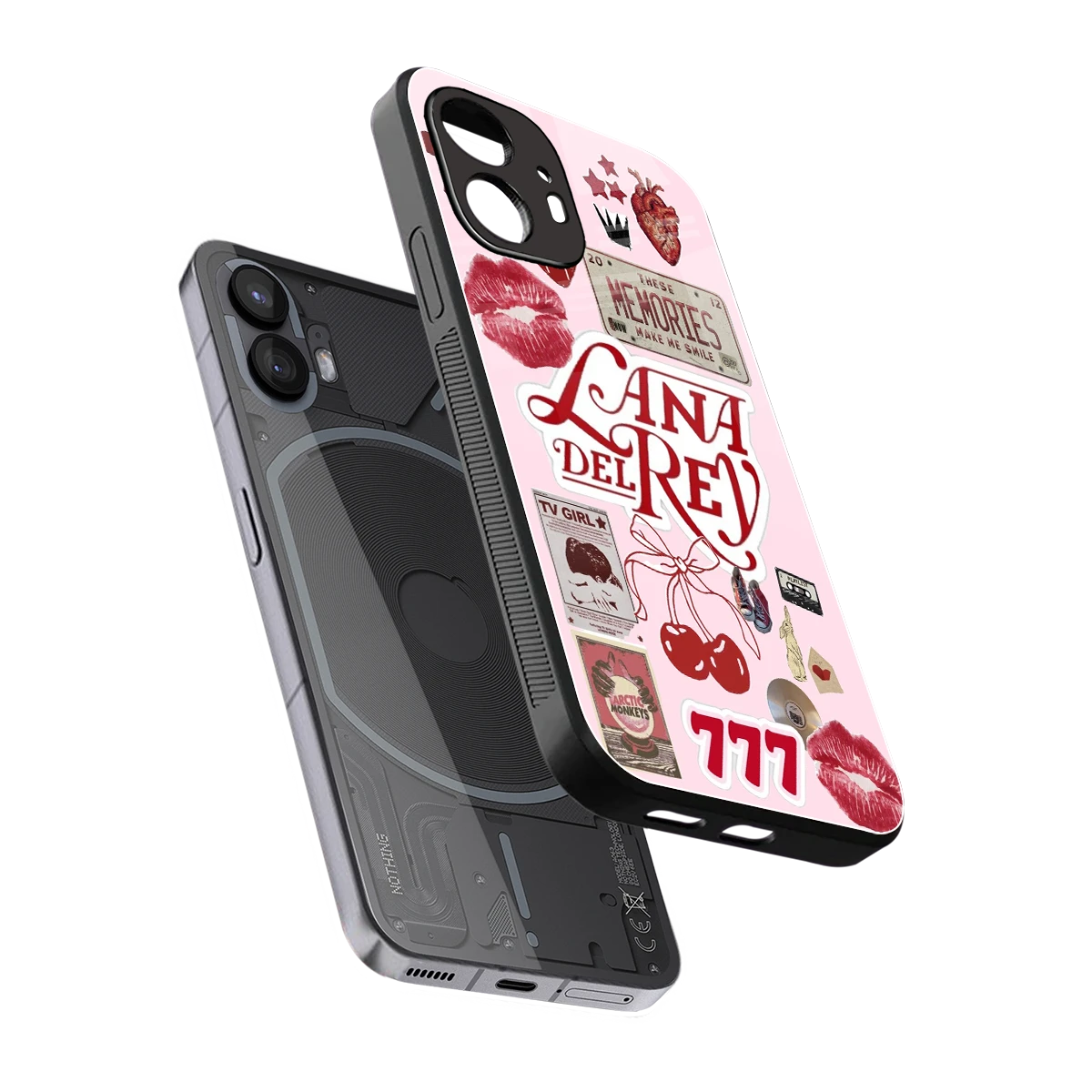 Lana Del Rey Collage sleek nothing phone 2 cover with tempered glass back and TPU edges